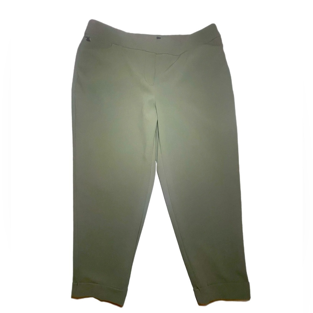 White House Black Market Stylish Green Crop Pants